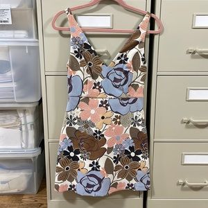 NWOT - Zara - 70s Floral Mini Dress - Small